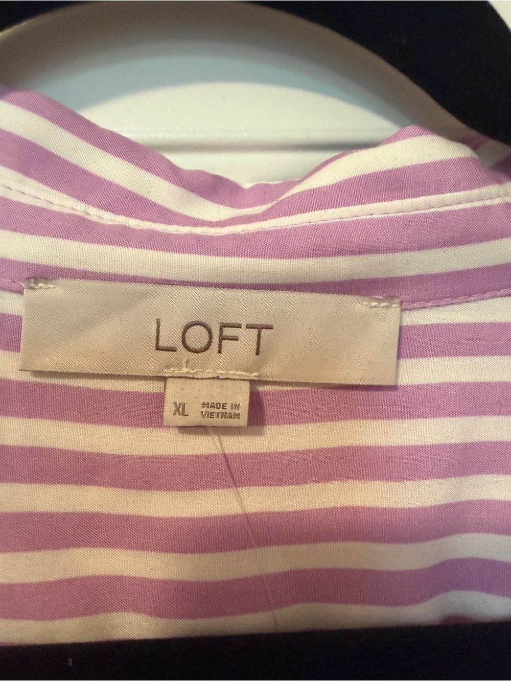LOFT Pink Stripe Shirt Dress - Picture 4 of 4